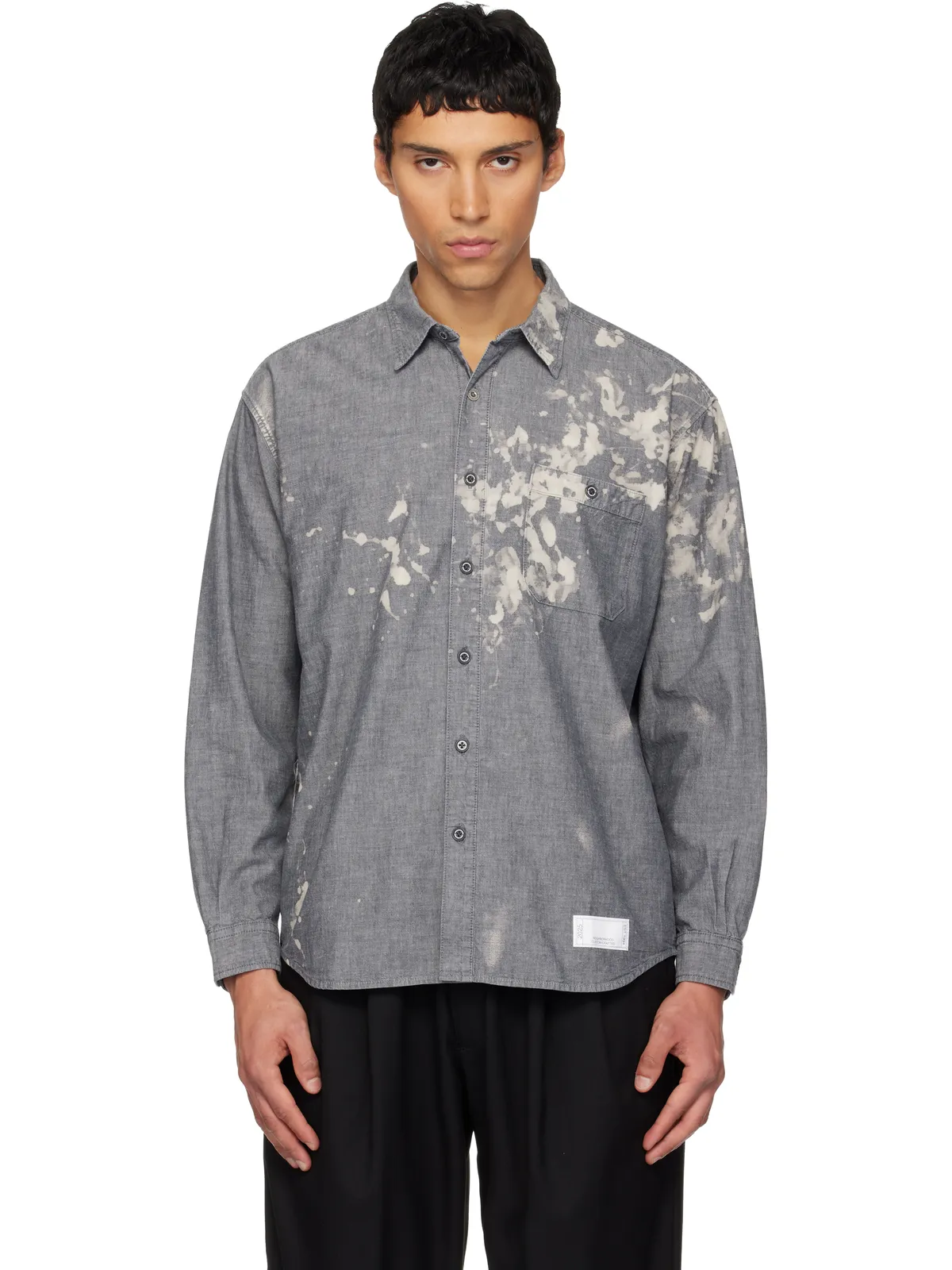 Neighborhood Garment Bleach シャンブレー 長袖シャツ - 画像1