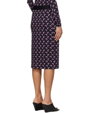 Marine Serre Moon プリント ジャージ ミディアムスカート - サムネイル3