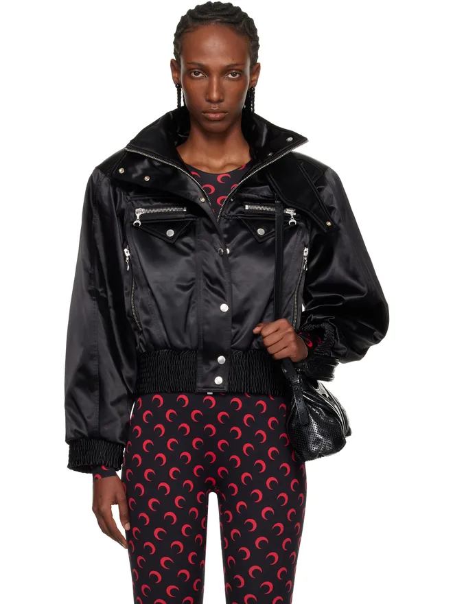 Marine Serre Marine Serre サテン ナイロン ボンバージャケットの商品画像