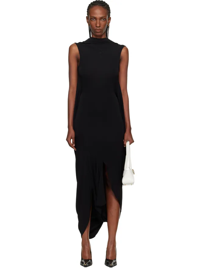 Marine Serre Marine Serre ドレープ ジャージ ノースリーブ オープンバック マキシワンピースの商品画像