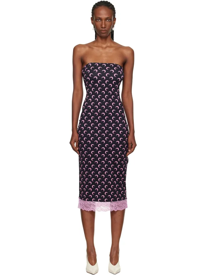 Marine Serre Marine Serre Moon リサイクルジャージ ビスチェ ミディアムワンピースの商品画像