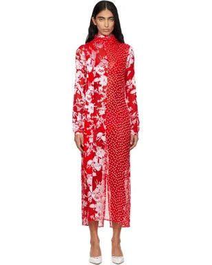 Marine Serre Regenerated Raso Silk Scarves Ls マキシワンピース - サムネイル1