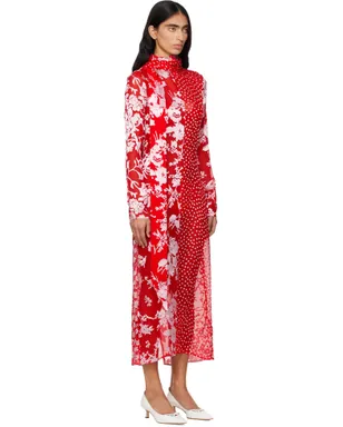 Marine Serre Regenerated Raso Silk Scarves Ls マキシワンピース - サムネイル2