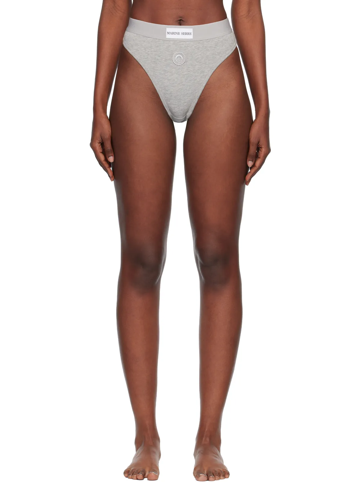 Marine Serre Moon Logo ストレッチジャージ ハイウエスト ショーツ - 画像1