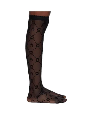 Marine Serre Moonogram メッシュ フロック ロングソックス - サムネイル1