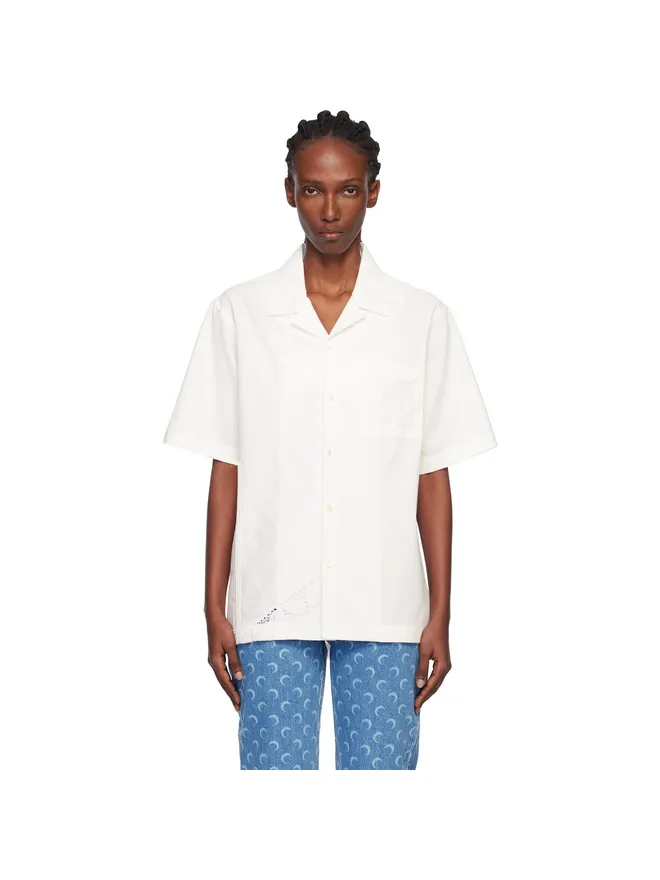 Marine Serre Marine Serre Regenerated Household Linen S/S ボウリングシャツの商品画像