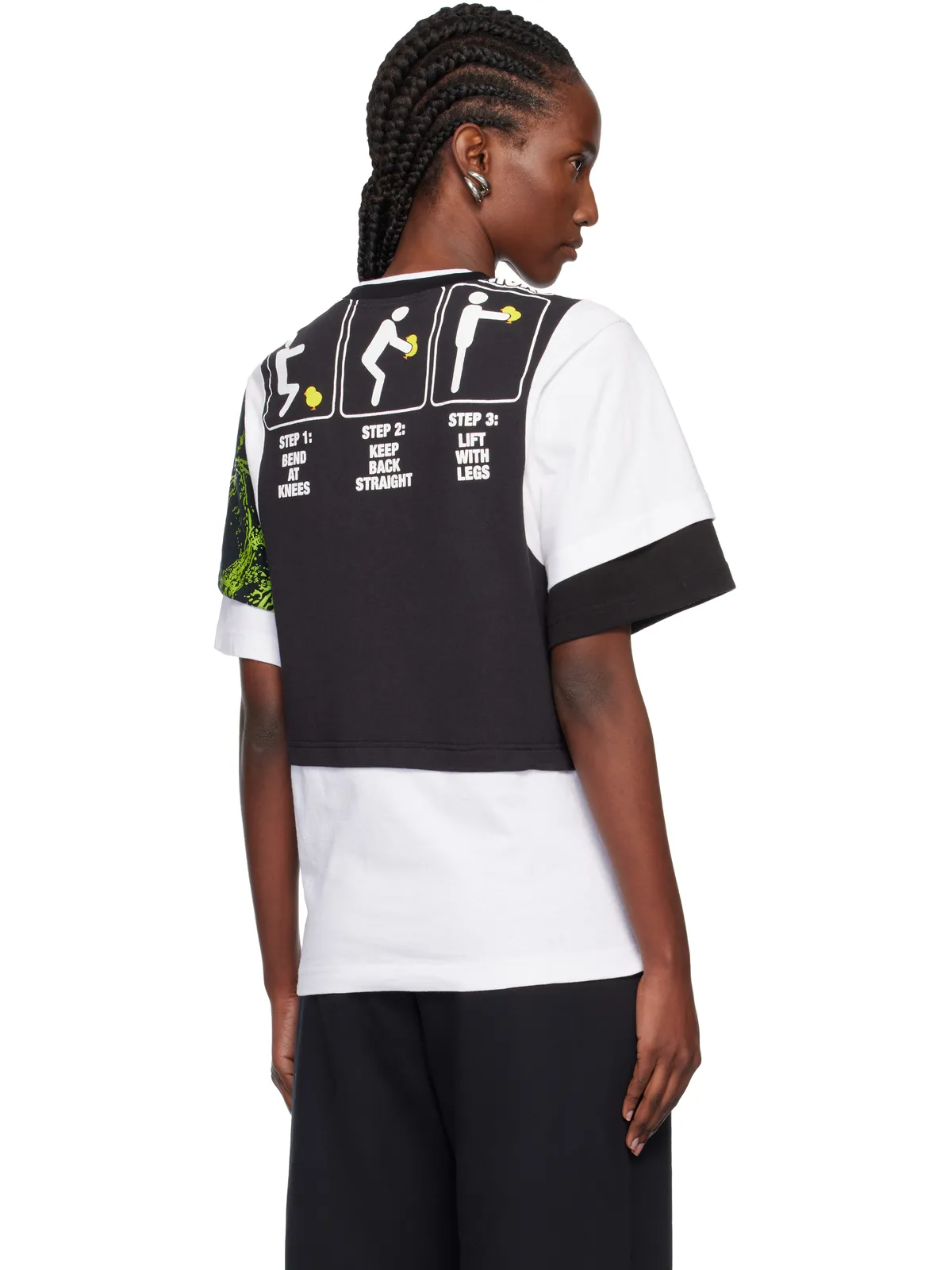 Marine Serre Regenerated Graphic Jersey レイヤード Tシャツ - 画像3