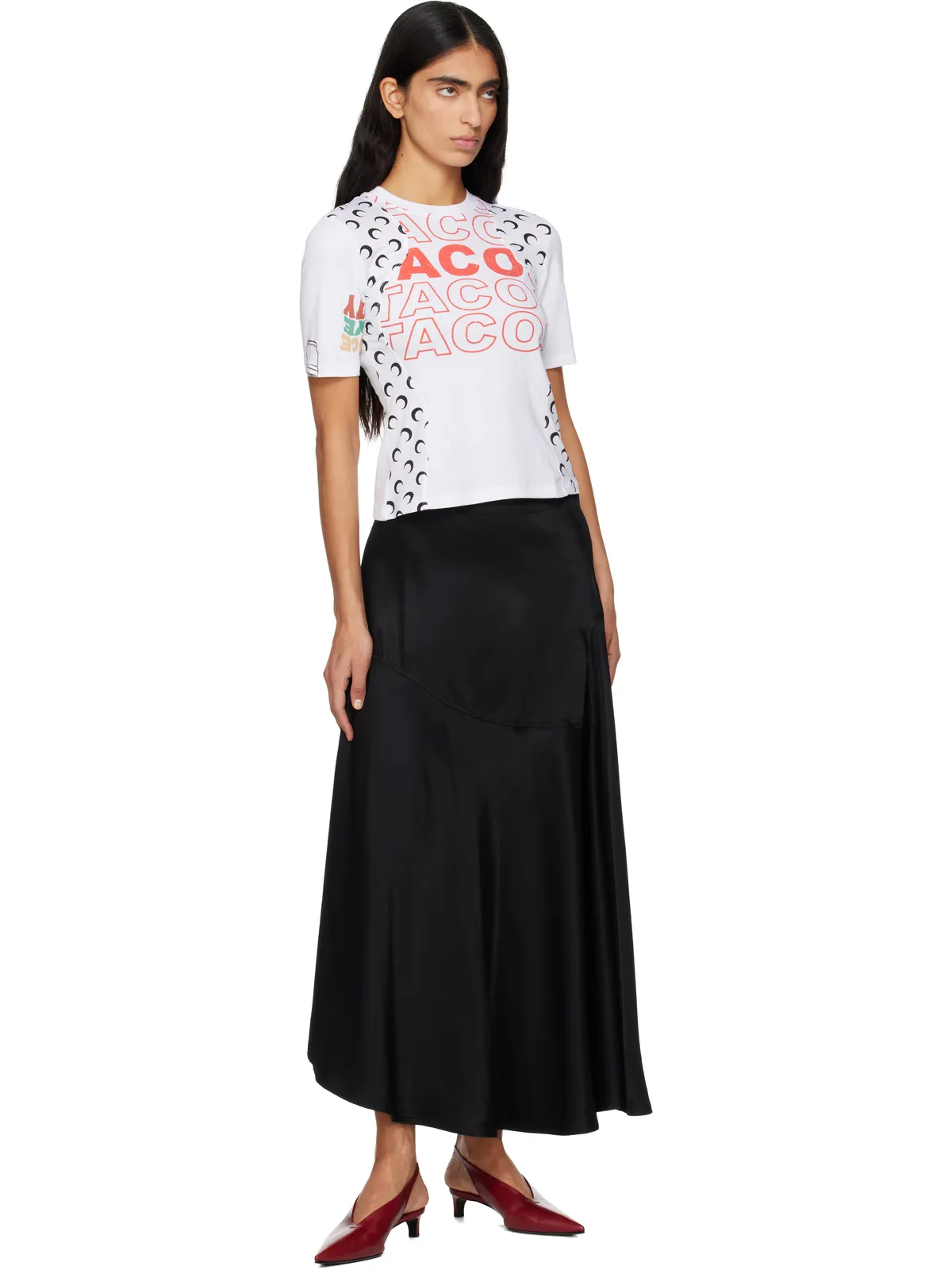 Marine Serre Regenerated Graphic Jersey Baby Fit Tシャツ - 画像4