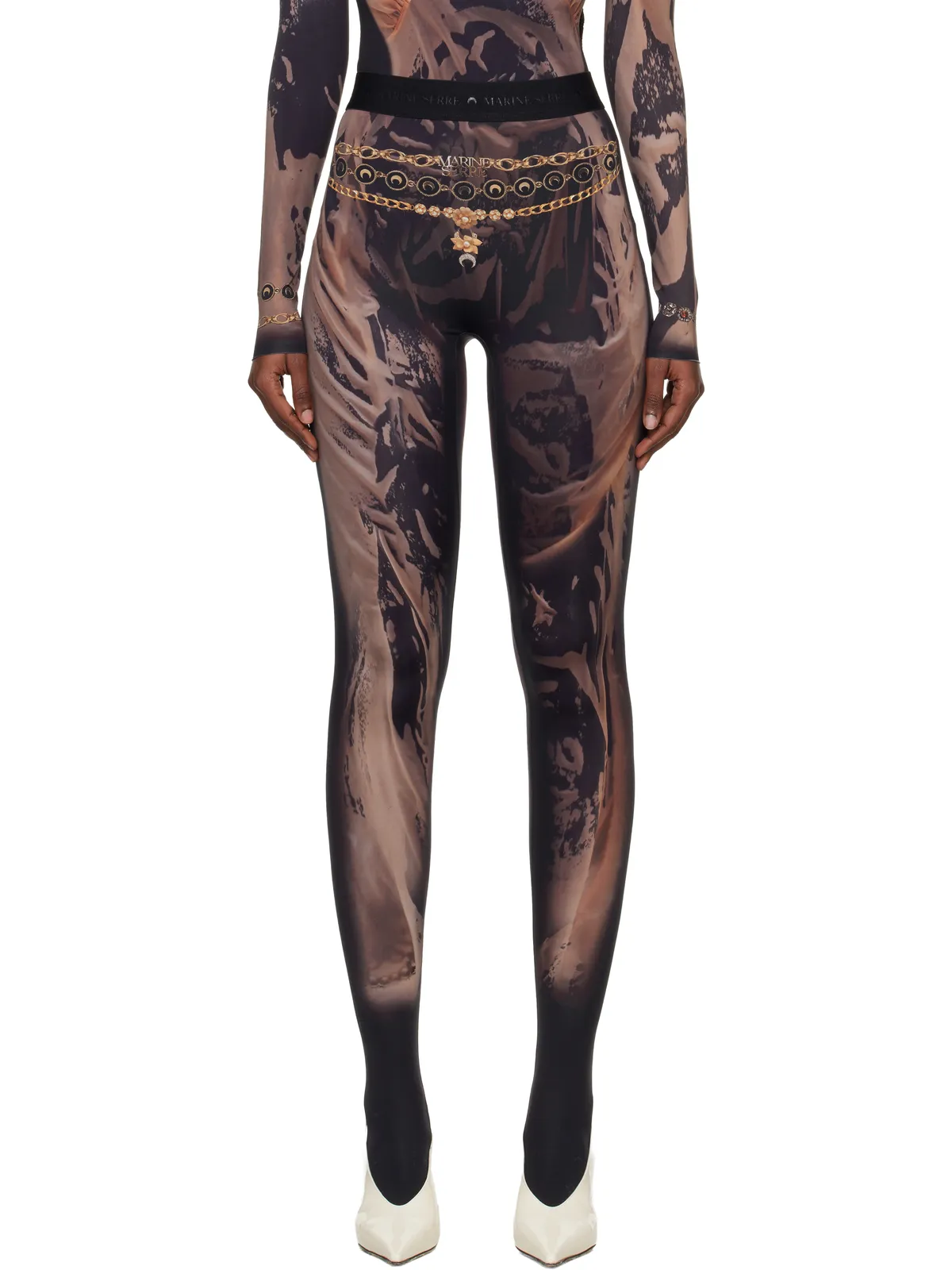Marine Serre SSENSE限定 Wet Nuisette Printed Jersey タイツ - 画像1