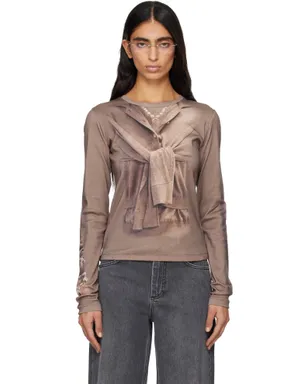 Marine Serre Trompe-L'Oeil ニット ジャージ 長袖トップス - サムネイル1