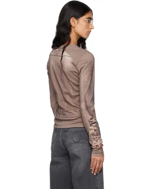 Marine Serre Trompe-L'Oeil ニット ジャージ 長袖トップス - サムネイル3