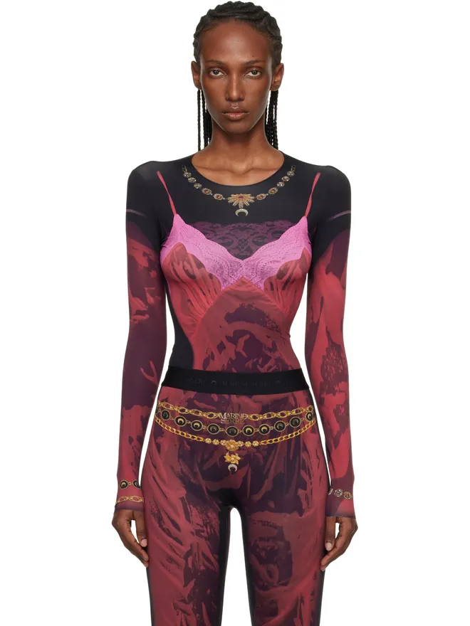 Marine Serre Marine Serre Wet Nuisette Printed Jersey LS Tシャツの商品画像