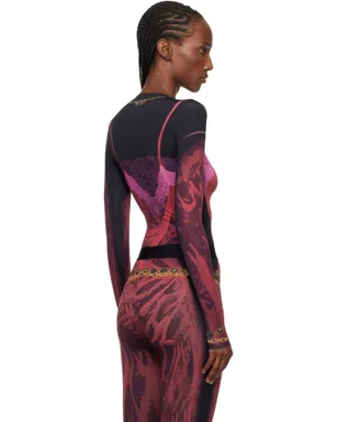 Marine Serre Wet Nuisette Printed Jersey LS Tシャツ - サムネイル3