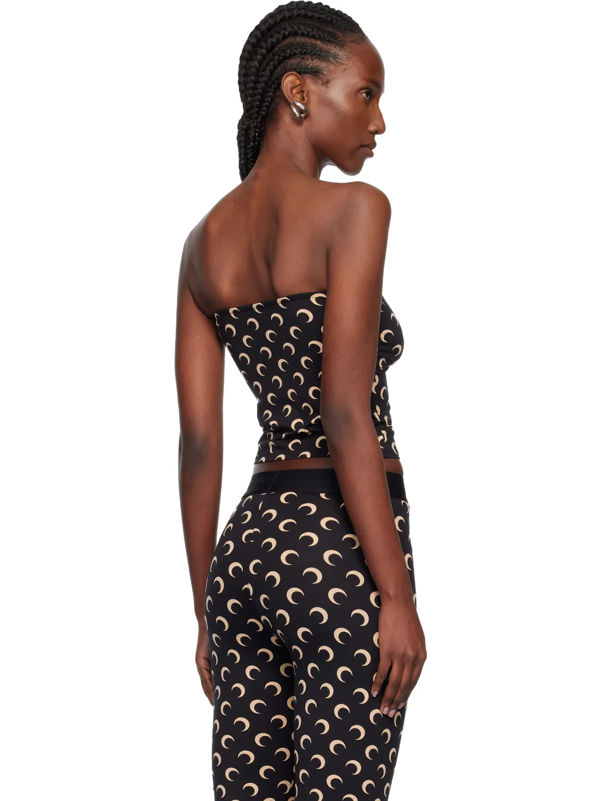 Marine Serre Moon プリント ジャージ セカンドスキン チューブトップ - 画像3