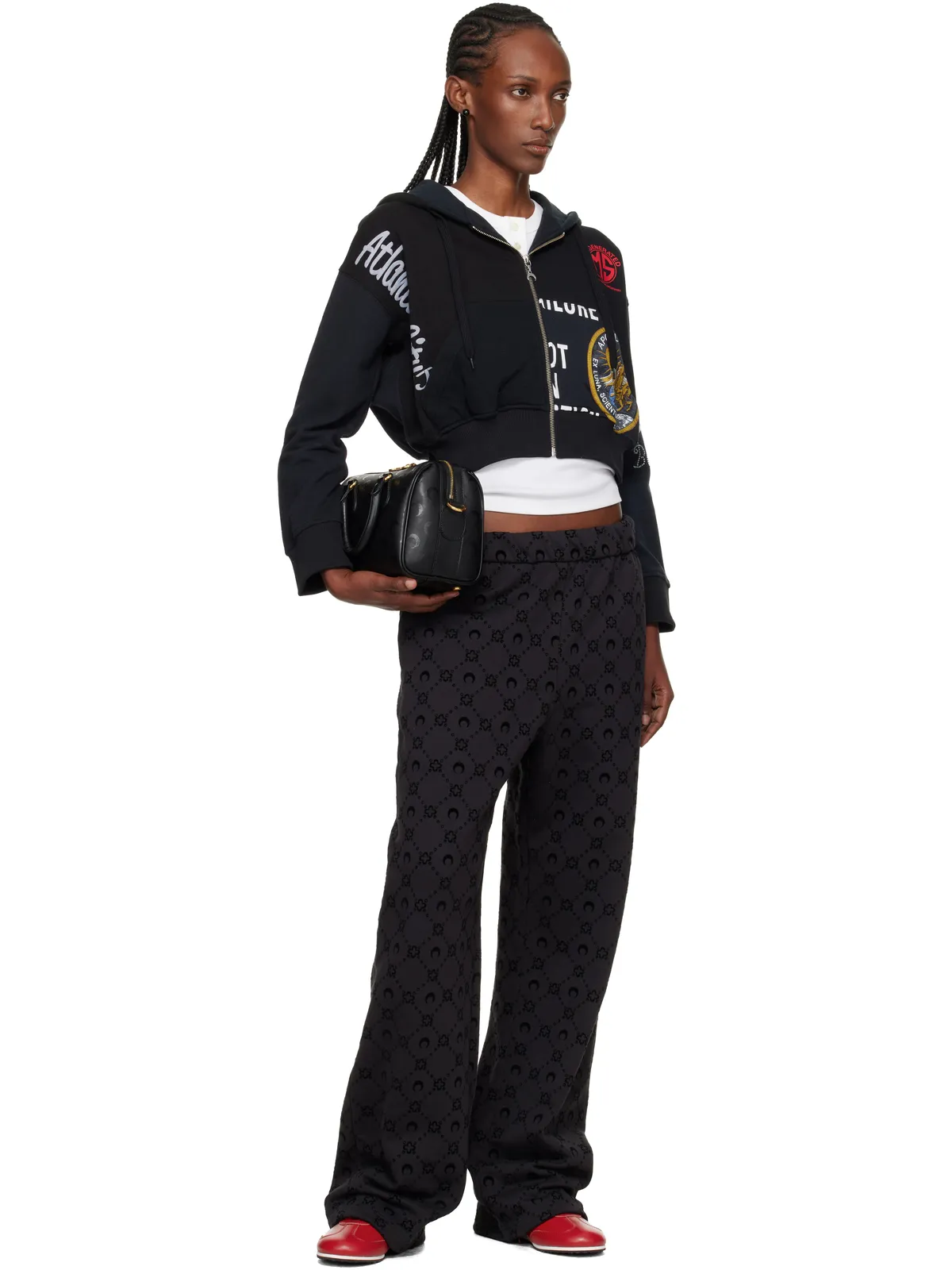 Marine Serre SSENSE限定 Matte Leather MS Astra スニーカー - 画像5