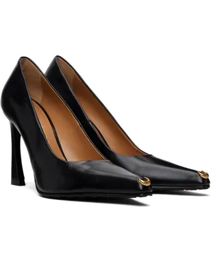 Marine Serre ブラック MS Kiss スムースレザー ヒール - サムネイル4