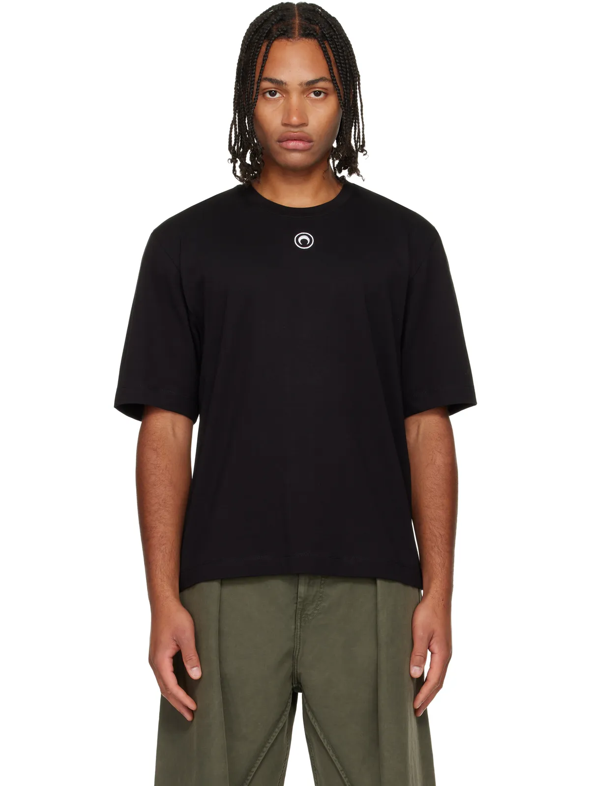Marine Serre Moon Logo ジャージ ルーズフィット 半袖Tシャツ - 画像1