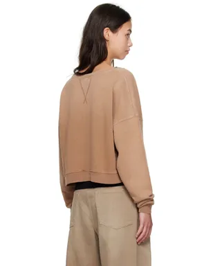 R13 'New York' Front Slit クロップド スウェットシャツ - サムネイル3