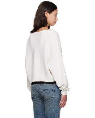 R13 SSENSE限定 'New York' Front Slit クロップド スウェットシャツ - サムネイル3