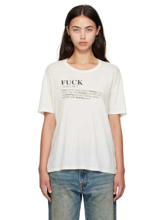 R13 R13 'Fuck' リラックス Tシャツの商品画像