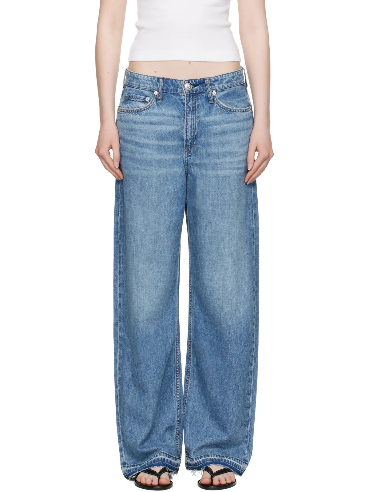 Rag & Bone Featherweight Logan ワイドレッグジーンズ - 画像1