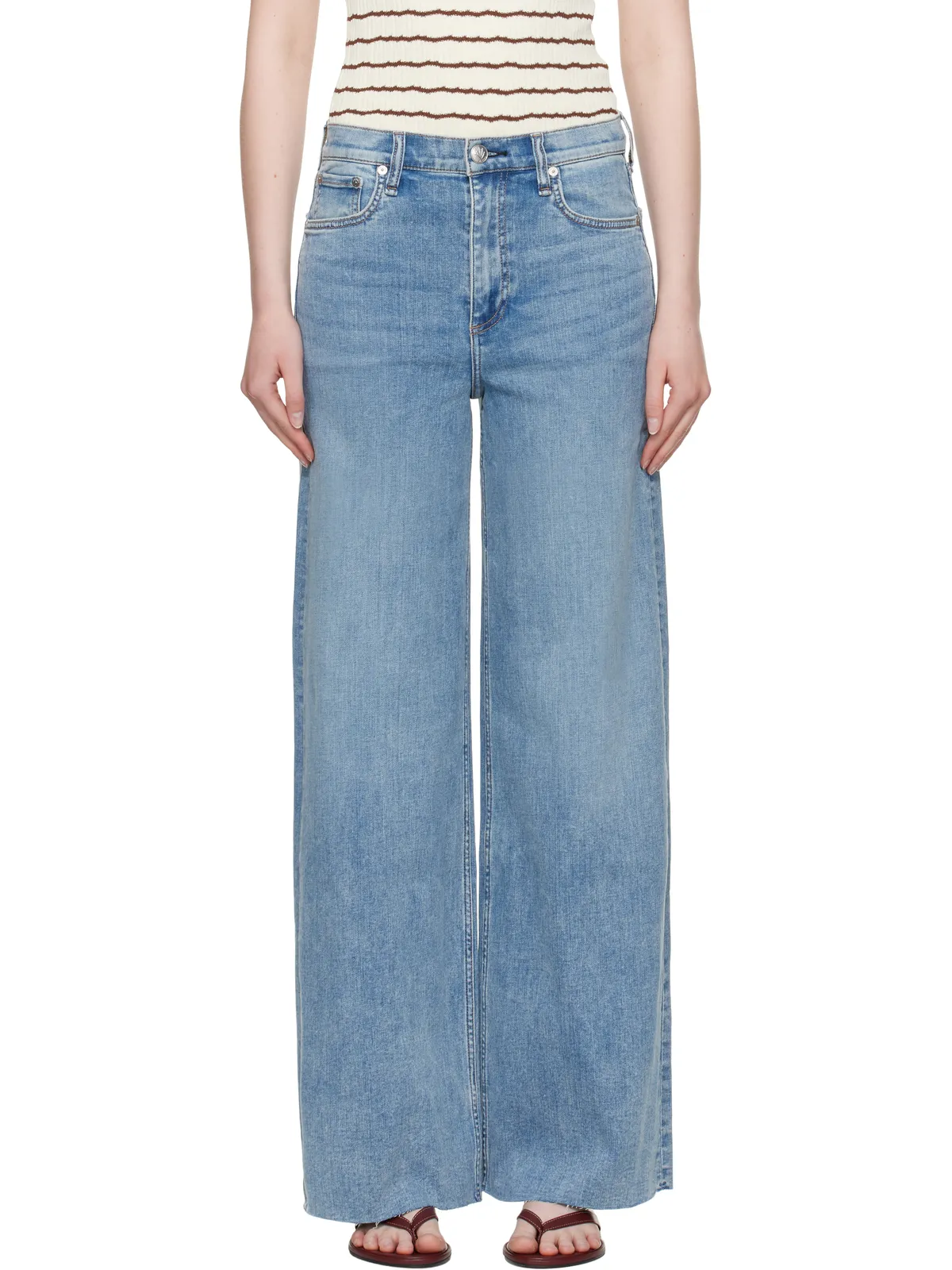 Rag & Bone Wide Flexi Sofie フルレングス ジーンズ - 画像1