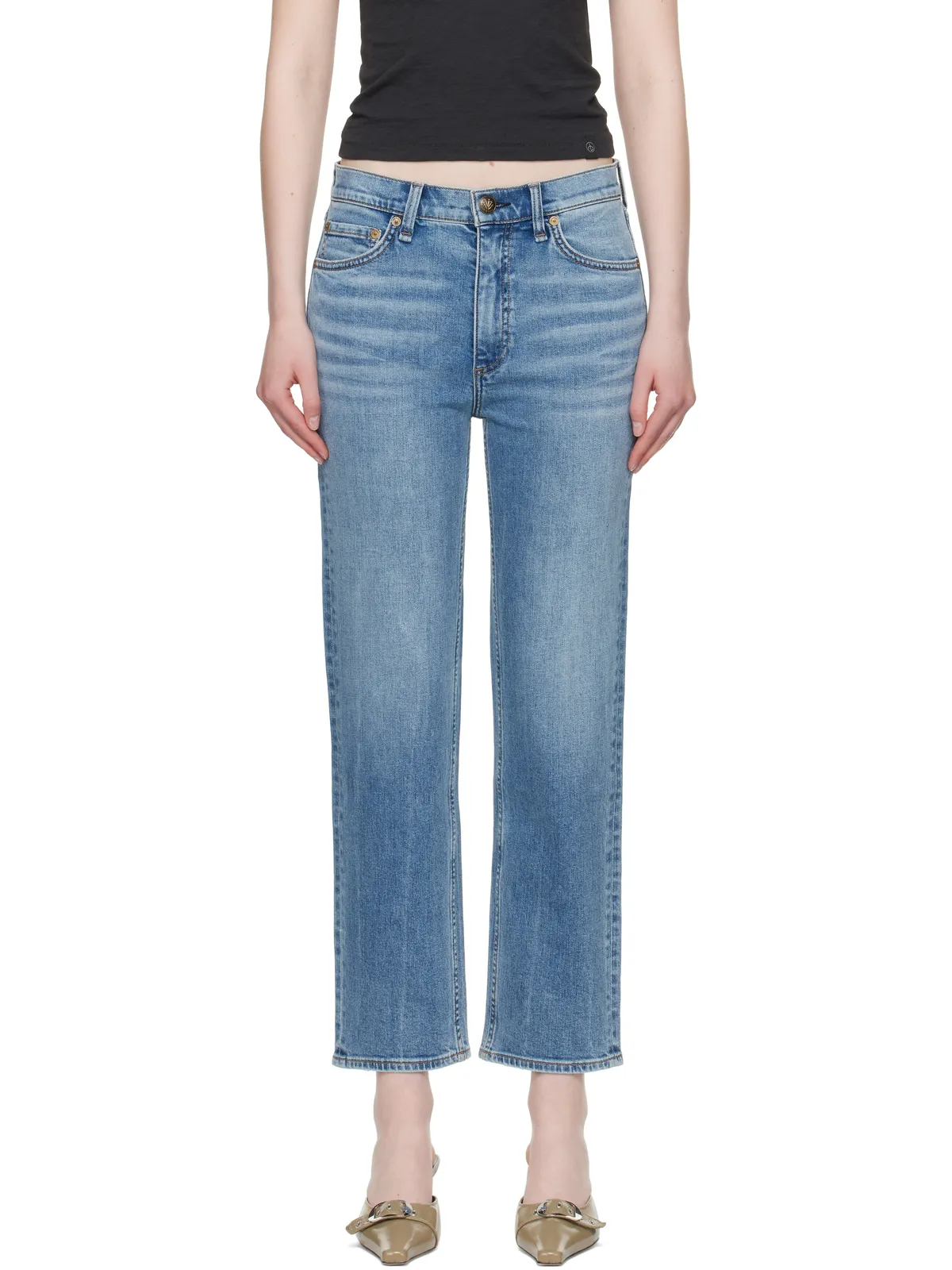 Rag & Bone Straight Harlow ミッドライズ アンクルジーンズ - 画像1
