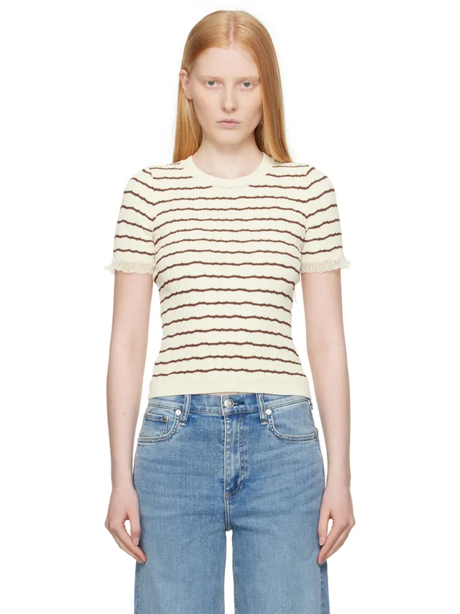 Rag & Bone Rag & Bone Chiara ボーダー クルーネックTシャツの商品画像