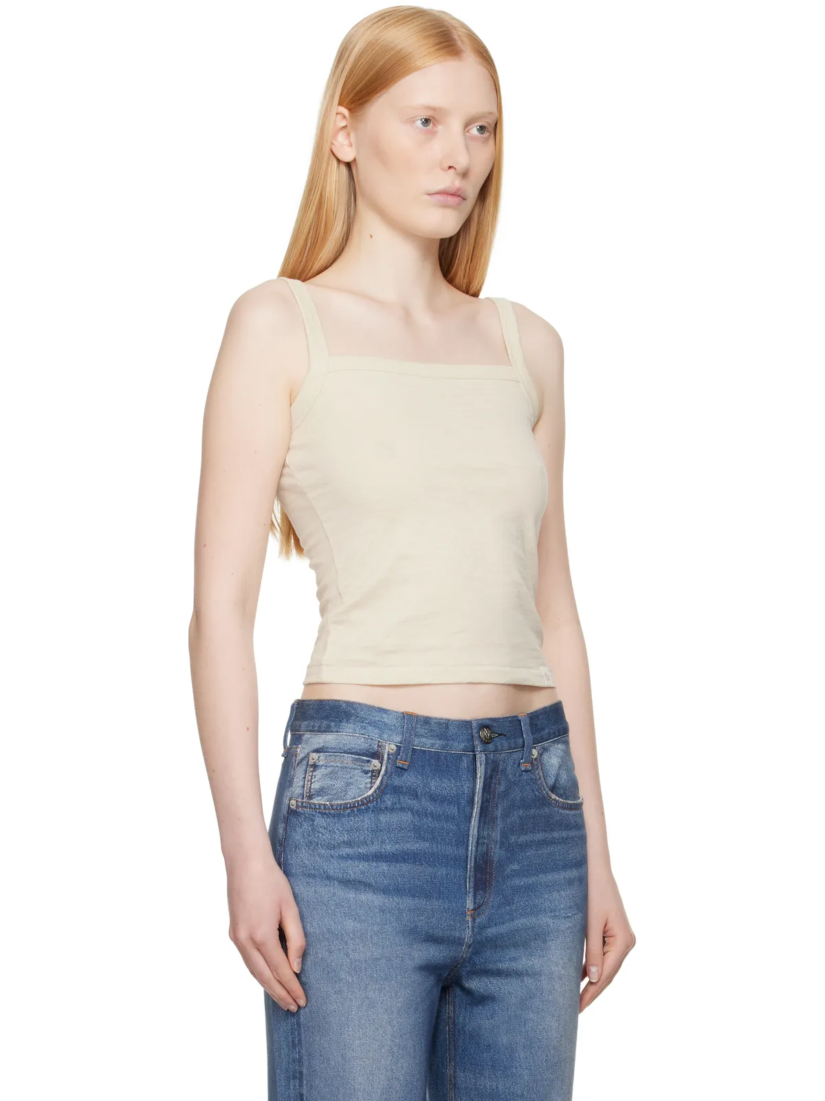 Rag & Bone 'The Slub Square Neck' キャミソール - 画像2