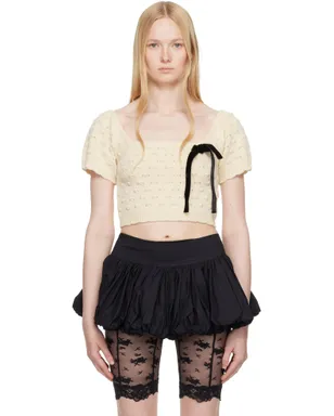 Yuhan Wang SSENSE限定 Bow Tied ウール トップス - サムネイル1