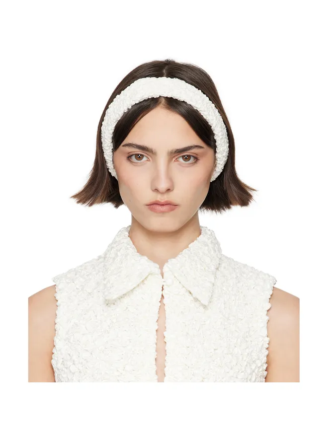 Super YAYA Super YAYA SSENSE限定 Bridalカプセルコレクション Bandeau Criss Cross ヘアバンドの商品画像