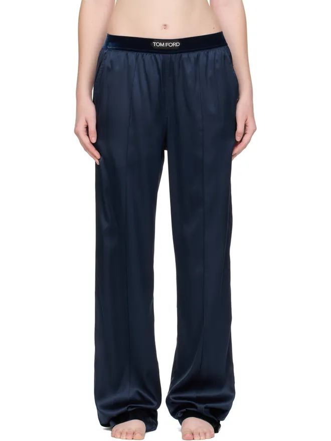 TOM FORD TOM FORD ストレッチ シルクサテン ラウンジパンツの商品画像