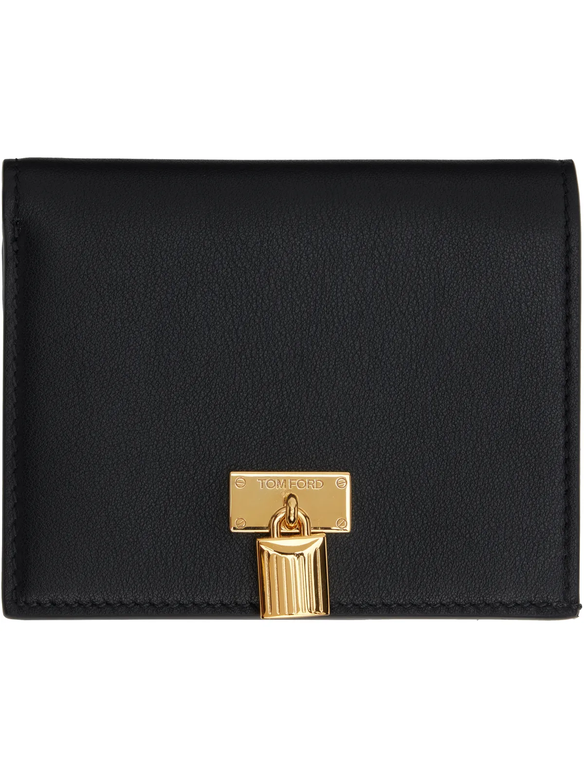 TOM FORD グレインレザー パドロック コンパクトウォレット - 画像1