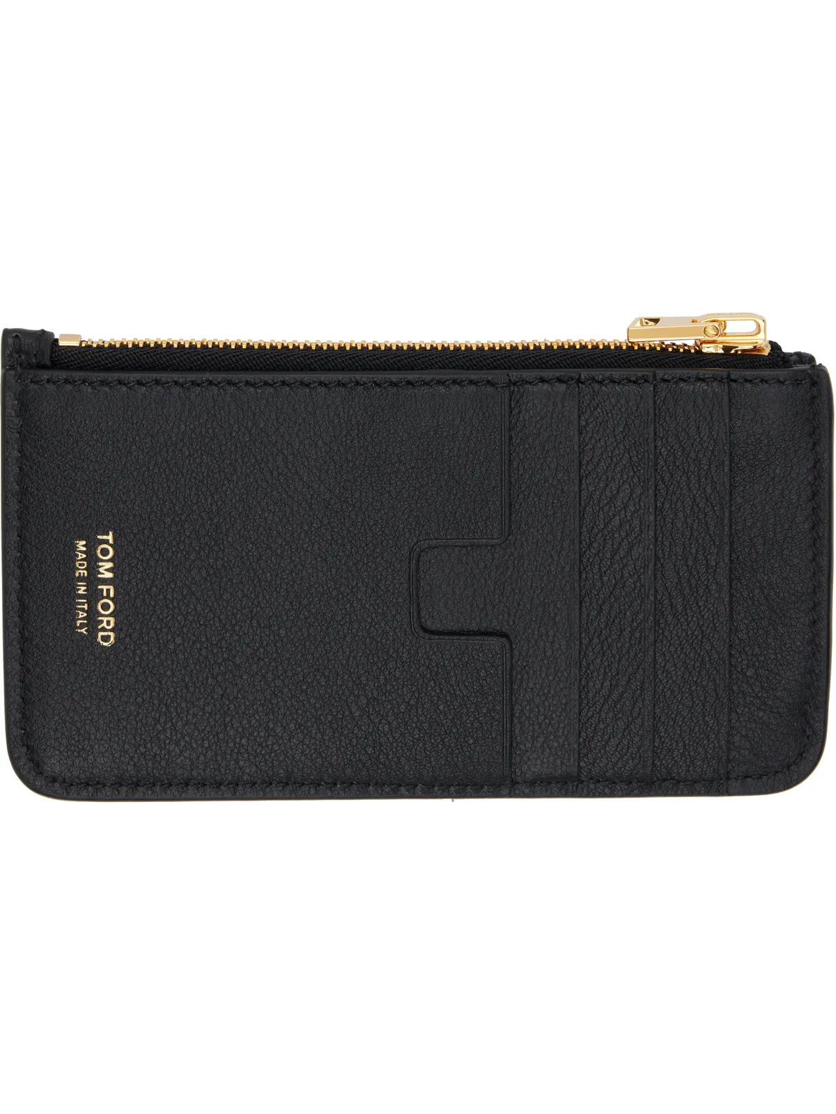 TOM FORD グレインレザー パドロック ジッパー カードケース - 画像2