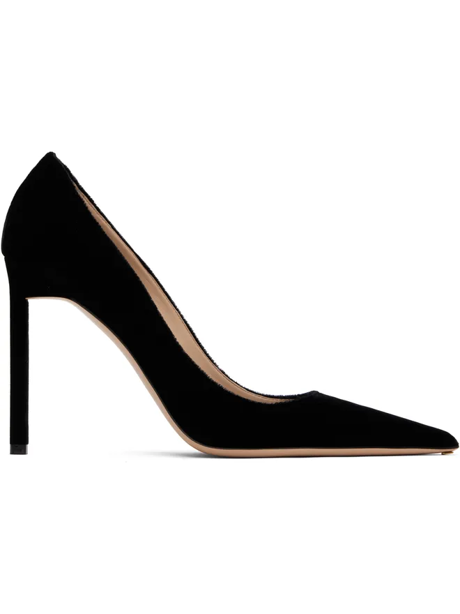 TOM FORD TOM FORD ブラック ベルベット ヒールの商品画像