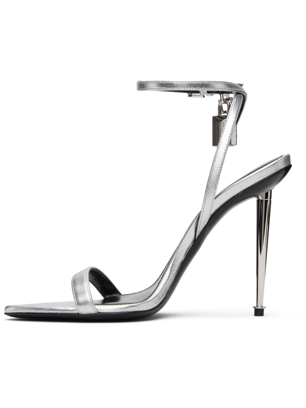 TOM FORD Padlock Pointy Naked ナッパレザー ヒールサンダル - 画像3