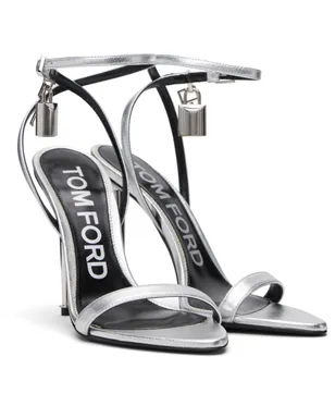 TOM FORD Padlock Pointy Naked ナッパレザー ヒールサンダル - サムネイル4