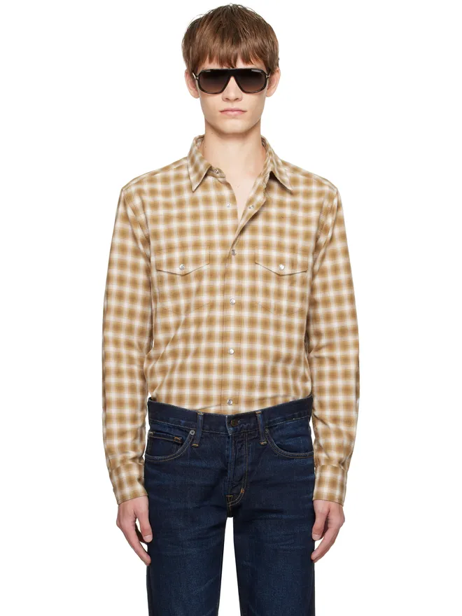 TOM FORD TOM FORD チェック ウエスタンシャツの商品画像