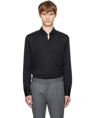 TOM FORD シルクコットン ブレンド ボタンダウンシャツ - サムネイル1
