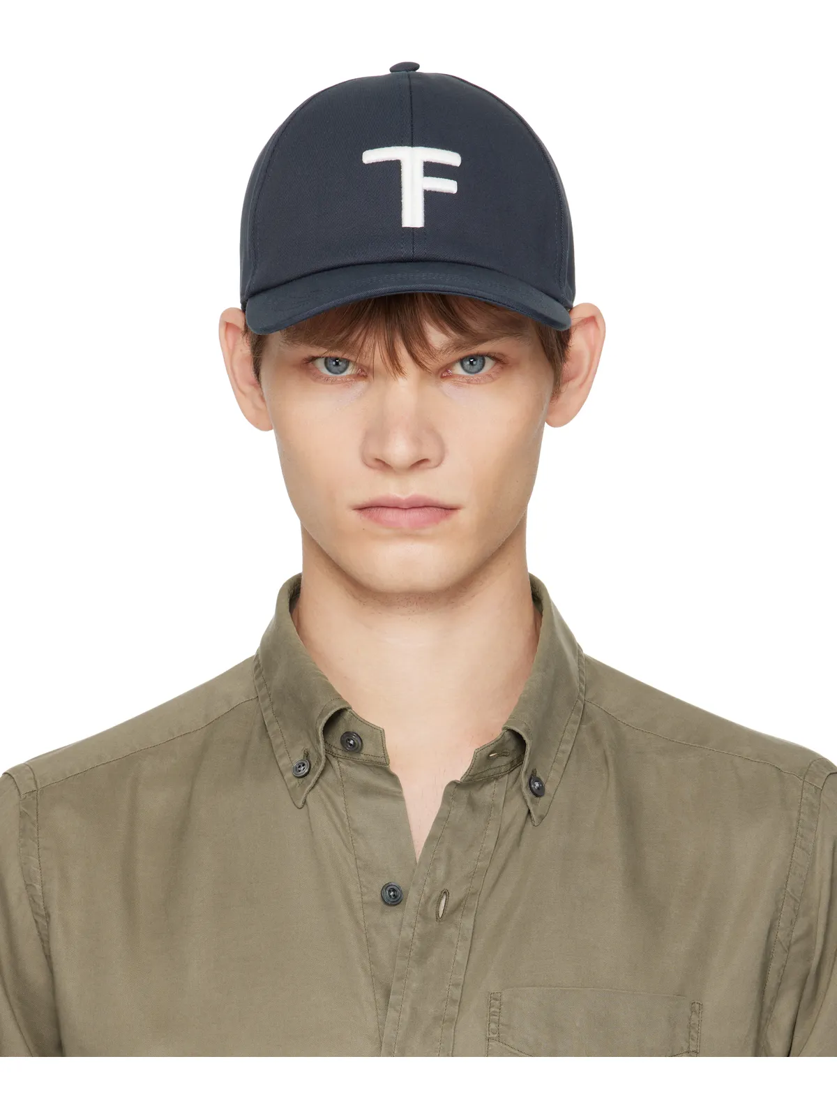 TOM FORD キャンバス＆スムースレザー キャップ - 画像1