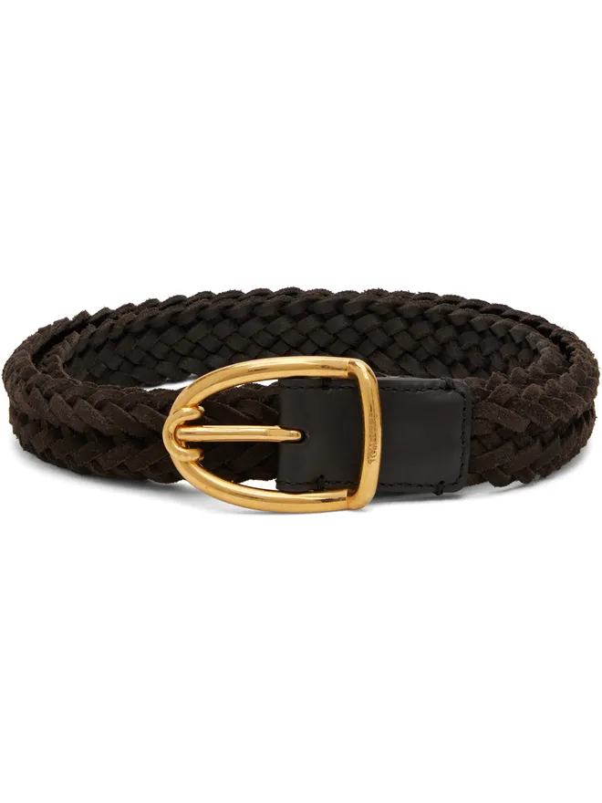 TOM FORD TOM FORD Angled Buckle ウーブン スエード ベルトの商品画像