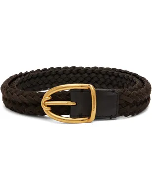 TOM FORD Angled Buckle ウーブン スエード ベルト - サムネイル1