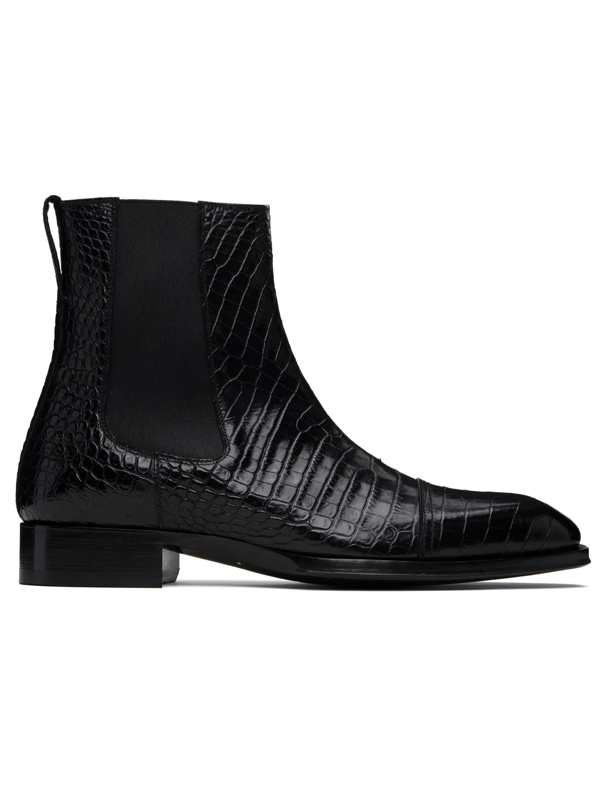 TOM FORD Shiny Printed Croc Elkan チェルシーブーツ - 画像1
