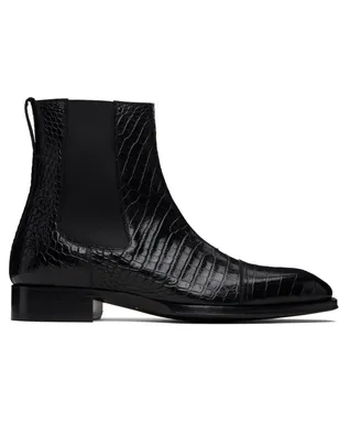 TOM FORD Shiny Printed Croc Elkan チェルシーブーツ - サムネイル1