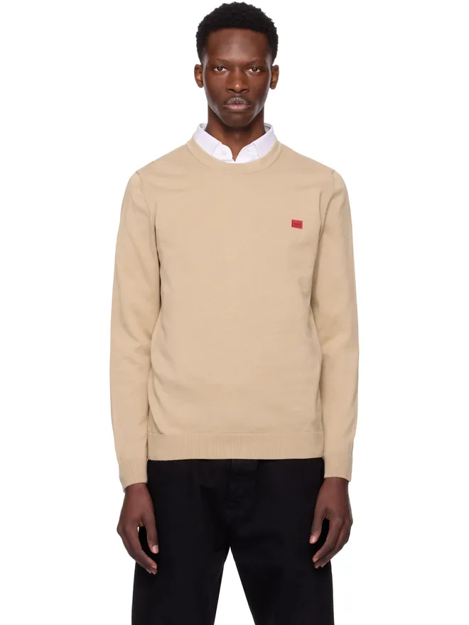 Hugo Hugo Knitted Cotton Red Logo Label セーターの商品画像