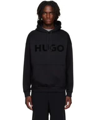 Hugo オーバーサイズフィット コットンテリー ロゴ フーディ - サムネイル1
