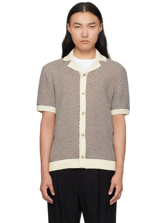 BOSS BOSS レギュラーフィット コットン ニットシャツの商品画像