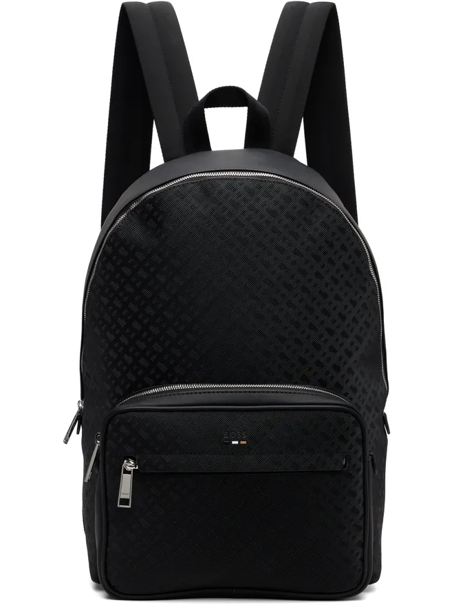 BOSS BOSS チェック フェイクレザー バックパックの商品画像