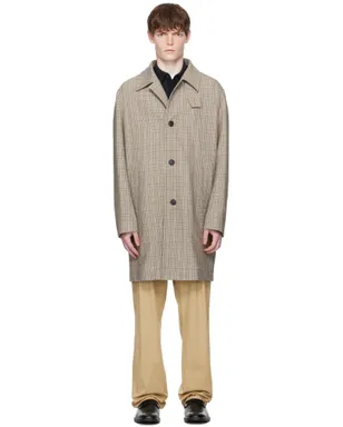 BOSS Classic-Fit チェック コート - サムネイル1
