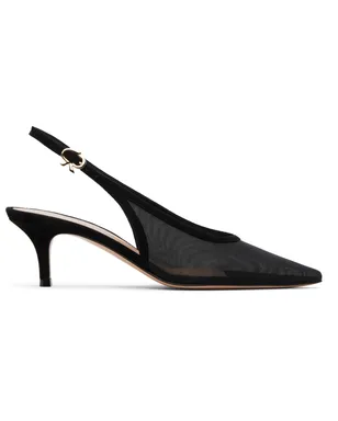 Gianvito Rossi ブラック スリングバック 55 ヒール - サムネイル1